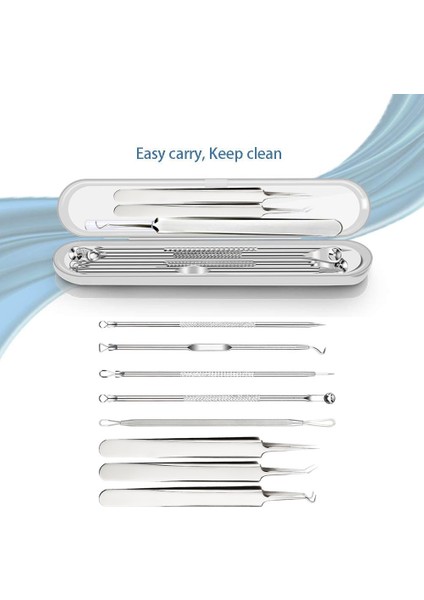 8 Adet Iğne Cilt Temizleyici Yüz Cilt Bakımı Araçları Kutusu (Yurt Dışından) fiyatları