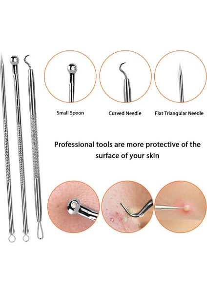 8 Adet Iğne Cilt Temizleyici Yüz Cilt Bakımı Araçları Kutusu (Yurt Dışından) modelleri