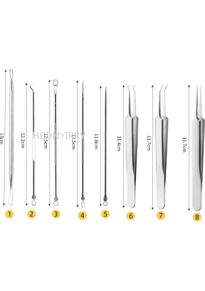 8 Adet/Takım Paslanmaz Çelik Yüz Bakım Araçları (Yurt Dışından) modelleri