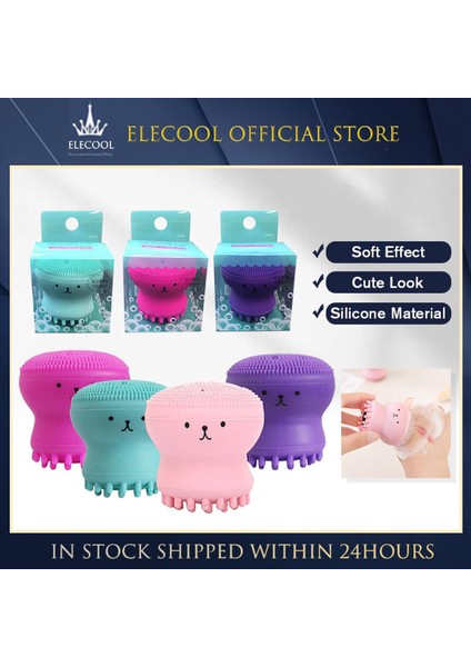 Ahtapot Şekli Silikon Yüz Temizleme Fırçası Köpük Yüz Fırçalama Yıkama Fırçası Gözenek Temizleyici Eksfoliatör Yüz Temizleyici Cilt Bakımı Tslm1 (Yurt Dışından)