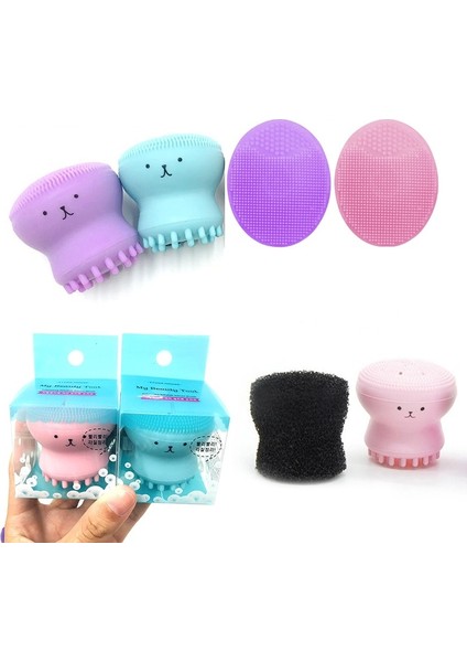 Ahtapot Şekli Silikon Yüz Temizleme Fırçası Köpük Yüz Fırçalama Yıkama Fırçası Gözenek Temizleyici Eksfoliatör Yüz Temizleyici Cilt Bakımı Tslm1 (Yurt Dışından) modelleri
