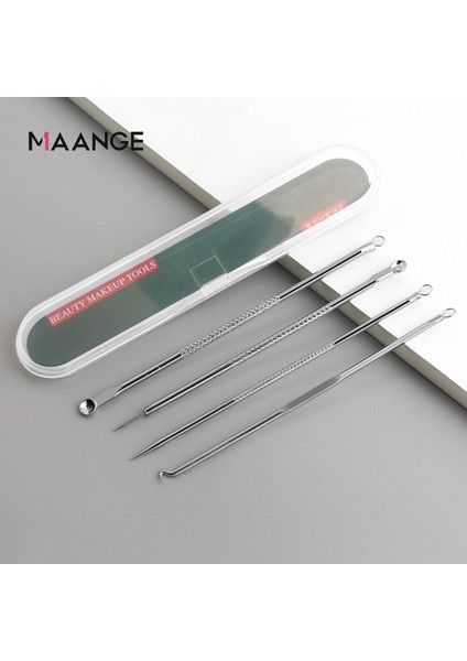 Maange 4 Adet/Takım Çelik Cilt Bakım Kiti Iğneler Cımbız Yüz Cilt Bakımı Araçları (Yurt Dışından)