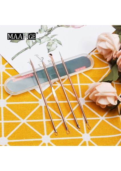 Maange 4 Adet/Takım Çelik Cilt Bakım Kiti Iğneler Cımbız Yüz Cilt Bakımı Araçları (Yurt Dışından) indirimleri