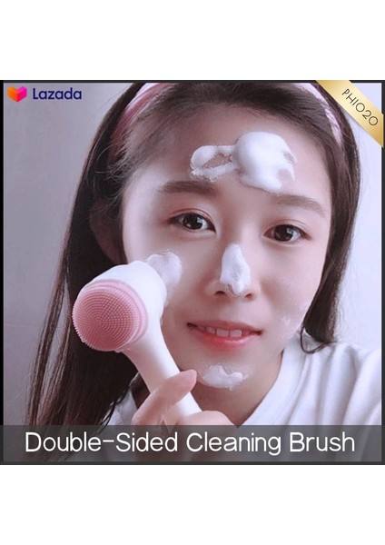 【eğlenceli Canlı】 3D Yüz Temizleme Masajı Yüz Yıkama Ürünü Cilt Bakımı Aracı Sıcak Çift Taraflı Silikon Yüz Temizleme Fırçası Boyutu Taşınabilir (Yurt Dışından) fiyatları