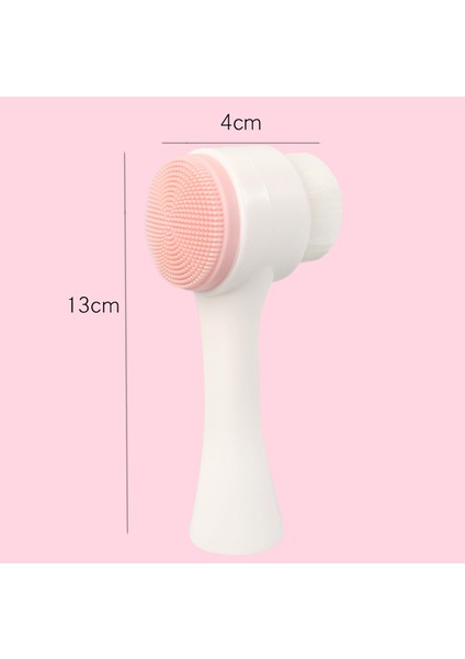 【eğlenceli Canlı】 3D Yüz Temizleme Masajı Yüz Yıkama Ürünü Cilt Bakımı Aracı Sıcak Çift Taraflı Silikon Yüz Temizleme Fırçası Boyutu Taşınabilir (Yurt Dışından) indirimleri