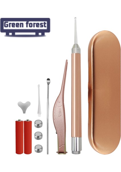 Yeşil Orman Işık Kulak Temizleme Çubuğu Taşınabilir Kulak Temizleme Aracı Balmumu Küret Sökücü (Yurt Dışından) fiyatları