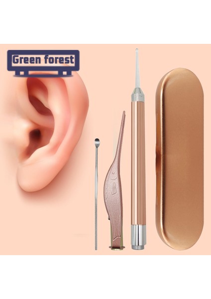 Yeşil Orman Işık Kulak Temizleme Çubuğu Taşınabilir Kulak Temizleme Aracı Balmumu Küret Sökücü (Yurt Dışından) fırsatları