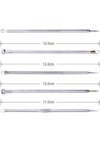 9 Adet Siyah Nokta Komedon Sivilce Sivilce Siyah Nokta Çıkarıcı Aracı Kaymaz Paslanmaz Çelik Çift Kafa Sivilce Iğnesi Cilt Bakımı Aracı (Yurt Dışından)