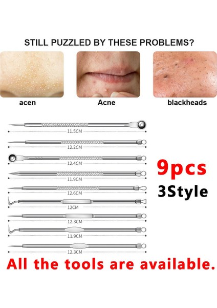 9 Adet/Takım Cilt Temizleyici Komedon (Yurt Dışından) modelleri