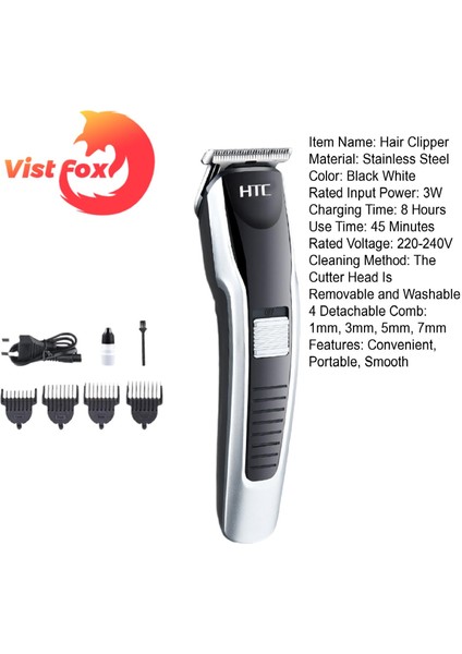 Vist Fox Elektrikli Kesme Makinesi Çıkarılabilir Şarj Edilebilir Tip Saç Kesme Makinesi Malzemeleri (Yurt Dışından) modelleri