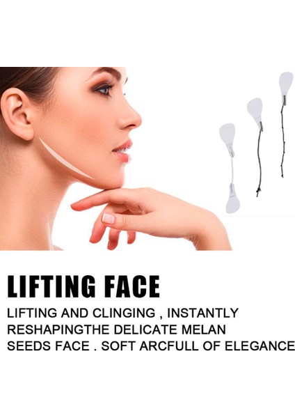 Yüz Görünmez Kaldırma Etiketi V Şeklinde Yüz Germe Etiketi Şekillendirme Çıkartmaları Beyaz 40 Adet (Yurt Dışından) modelleri