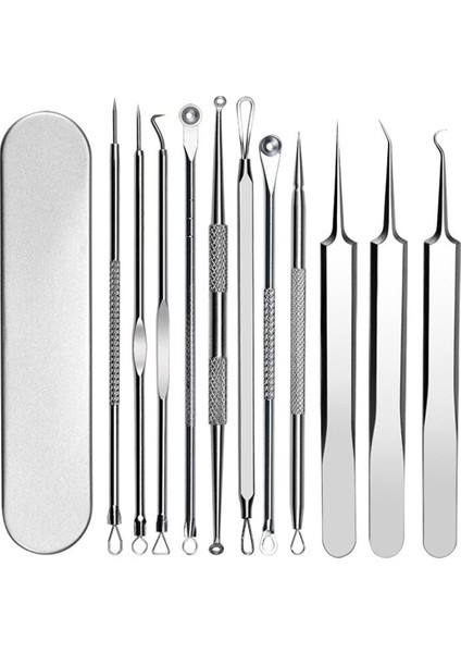 8/11 Adet Paslanmaz Çelik Kiti Iğneler Kozmetik Yüz Temizleme Aracı (Yurt Dışından)