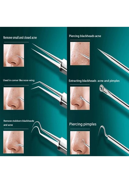 8/11 Adet Paslanmaz Çelik Kiti Iğneler Kozmetik Yüz Temizleme Aracı (Yurt Dışından) modelleri