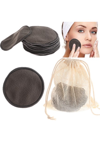 12 Adet/takım Makyaj Temizleme Pamuğu Ped Temizleme Yüz Pedi Aracı Yeniden Kullanılabilir Bambu Elyaf Yıkanabilir Yuvarlar Pedleri (Yurt Dışından) modelleri