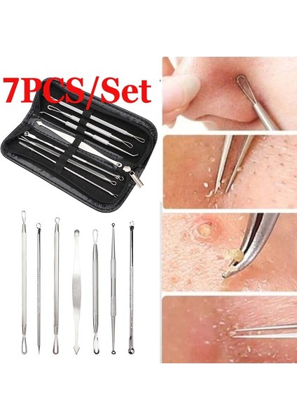 7/8 Adet Paslanmaz Çelik Komedon Yüz Alet Kiti Çanta İle 8 Adet (Çanta İle 8 Adet) (Yurt Dışından) fırsatları