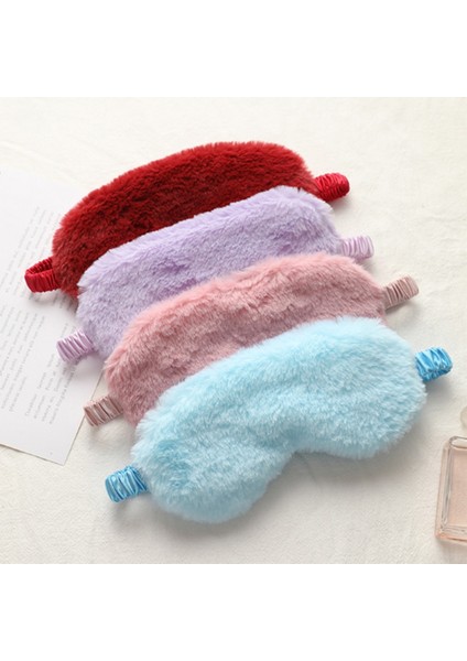 Yumuşak Peluş Uyku Göz Kapağı Maskesi Uyku Maskesi Göz Kapağı Tavşan Peluş Sevimli Uyku Göz Bandı (Mavi) (Yurt Dışından) fiyatları