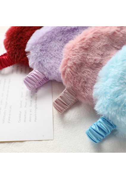 Yumuşak Peluş Uyku Göz Kapağı Maskesi Uyku Maskesi Göz Kapağı Tavşan Peluş Sevimli Uyku Göz Bandı (Mavi) (Yurt Dışından) fırsatları