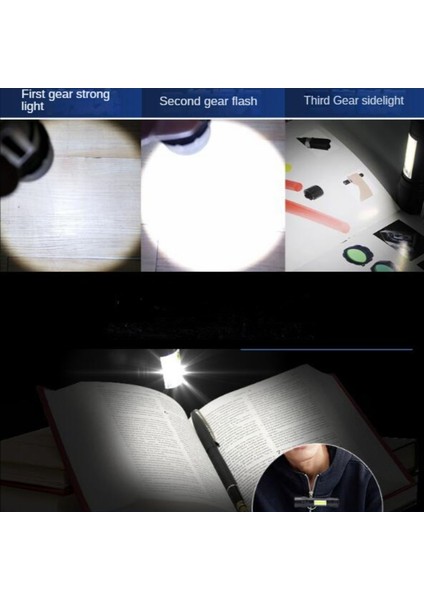 Dahili Pil Mini LED El Feneri Zoom Odak Torch Lambası Şarj Edilebilir USB Fener Ayarlanabilir Su Geçirmez Dış Mekan LED Penlight (Yurt Dışından)