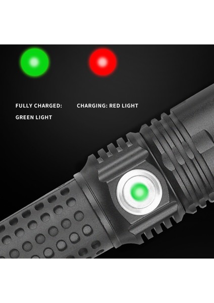 Taşınabilir XHP50 LED Güçlü El Feneri 18650 Şarj Edilebilir El Feneri USB El Feneri XHP50 LED Fener (Yurt Dışından)