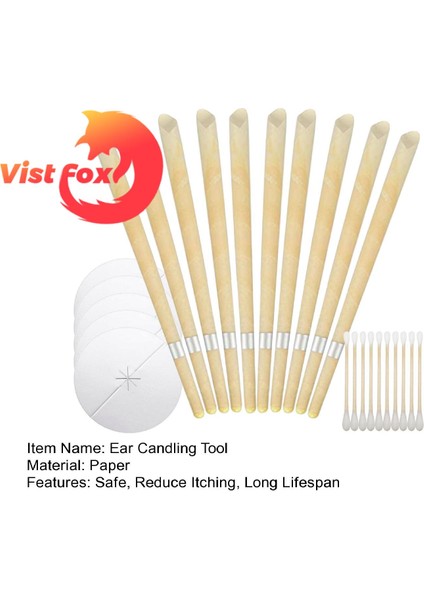 Vist Fox Kulak Temizleme Aracı Pamuklu Çubukla Aromaterapi Kulak Mumu Fişli (Yurt Dışından) modelleri
