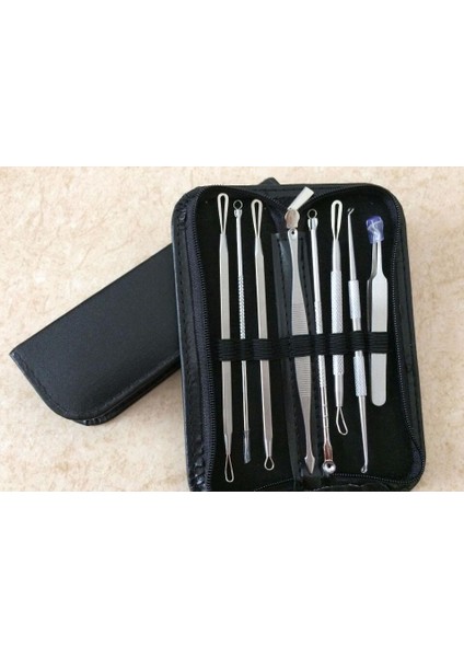 7/8 Adet Paslanmaz Çelik Komedon Yüz Alet Kiti Çanta İle 8 Adet (Çanta İle 8 Adet) (Yurt Dışından) indirimleri