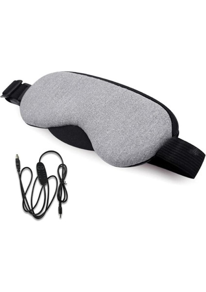 Yeni Sıcaklık Kontrolü Isı Buhar Pamuklu Göz Maskesi Usb Sıcak Pedler Göz Bakımı (Gri) (Yurt Dışından)