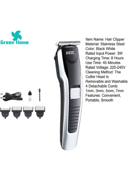 Green Home Saç Kesme Makinesi Çıkarılabilir Şarj Edilebilir Tip Saç Kesme Makinesi Malzemeleri (Yurt Dışından) modelleri