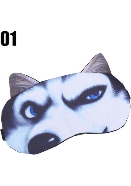 Sevimli Kedi Uyku Maskesi Yumuşak Taşınabilir Seyahat Eyepatch1（1） (Yurt Dışından)