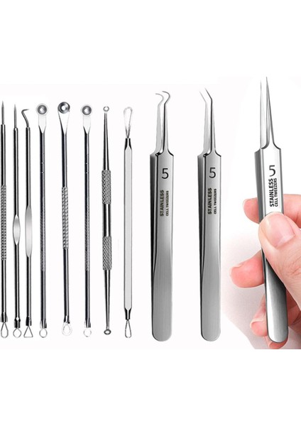 Adet Ultra-Ince Klip Cımbız Iğne Cilt Yüz Bakımı Temizleyici Aracı (Yurt Dışından)