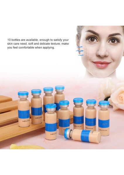 10 Adet 5ml/şişe Gençleştirici Likit Fondöten Mikro Iğne (Yurt Dışından)