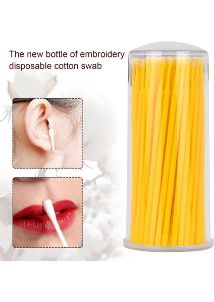 100 Adet Şişelenmiş Tek Kullanımlık Pamuklu Çubuk Kirpik Aşılama Cara Temizleme Çubuğu (Yurt Dışından) indirimleri