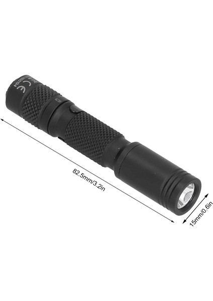 E01 Su Geçirmez Alüminyum Alaşımlı Mini LED El Feneri Iç/dış Mekan Kullanımı W/anahtarlık (Yurt Dışından)