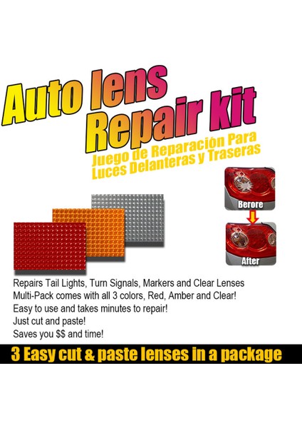 Araba Oto Lens Tamir Kiti Araba Farlar Arka Lambası Tamir Alet Takımı Araba Işıkları Filmi (Yurt Dışından) modelleri