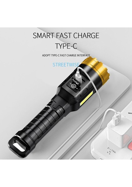 Dış Mekan LED Çok Fonksiyonlu Cob Yan Işık Taşınabilir El Feneri Açık Taşınabilir LED Gece El Feneri Çalışma Torch LED Gece Işıkları Kamp Yürüyüş Çalışma Için (Yurt Dışından)