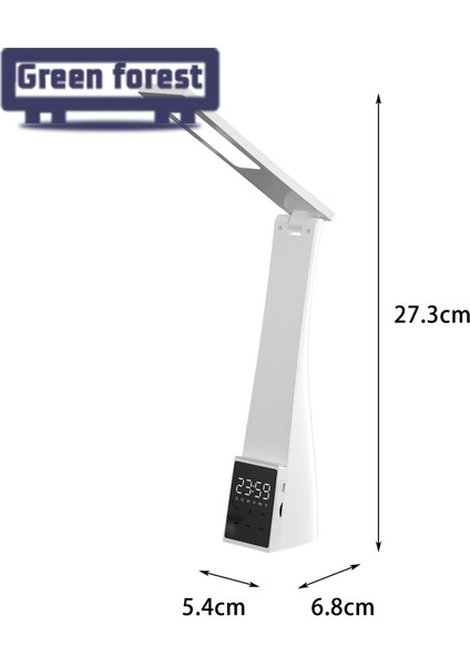 Yeşil Orman LED Masa Lambası Sıcaklık Tahmini LED Okuma Göz Koruması Gece Işığı Çalar Saat (Yurt Dışından) fiyatları