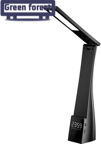 Yeşil Orman LED Masa Lambası Sıcaklık Tahmini LED Okuma Göz Koruması Gece Işığı Çalar Saat (Yurt Dışından) modelleri