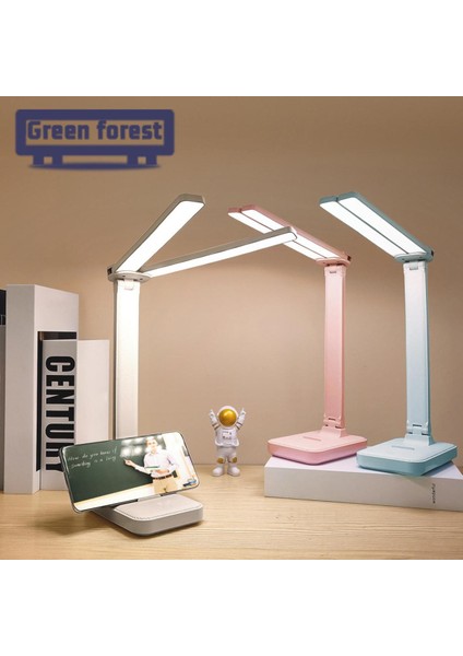 Yeşil Orman Masaüstü Işığı Ultra Parlak Karartma Çift Kafalı Masaüstü Lambası Okuma Işığı (Yurt Dışından)