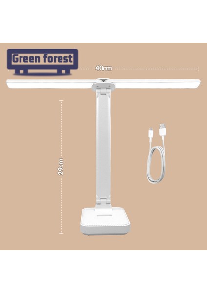 Yeşil Orman Masaüstü Işığı Ultra Parlak Karartma Çift Kafalı Masaüstü Lambası Okuma Işığı (Yurt Dışından) fiyatları