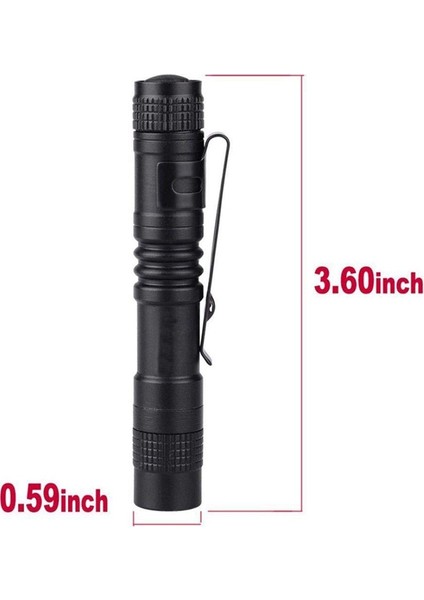 5x El Feneri Kalem Torch Süper Küçük Mini Aaa Xpe-R3 LED Lamba Kemer Klipsi Işık Cep Torch Kılıf ile (Yurt Dışından)