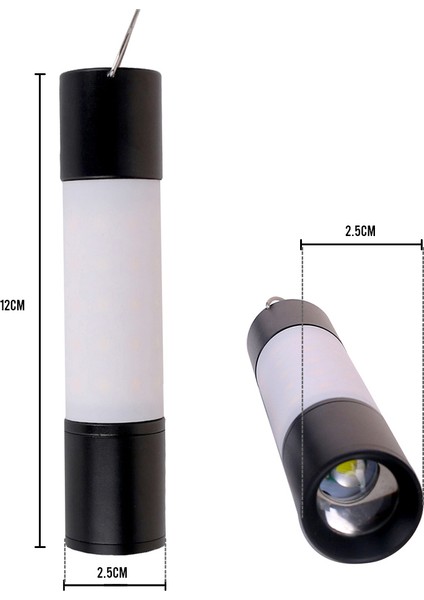 T6 Açık Kamp El Feneri USB Şarj Zoom Çadır Işığı Masa Lambası Açık Hava Etkinlikleri Yürüyüş Balıkçılık Gece Binme (Yurt Dışından)