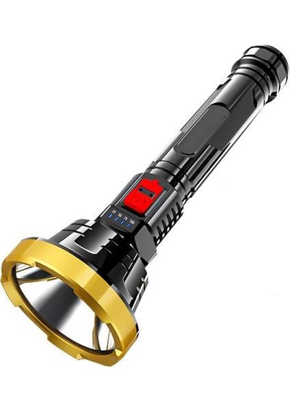 Süper Parlak Taşınabilir Cob LED El Feneri USB Şarj Edilebilir Su Geçirmez Işık Dahili Pil Işığı LED El Feneri (Yurt Dışından)