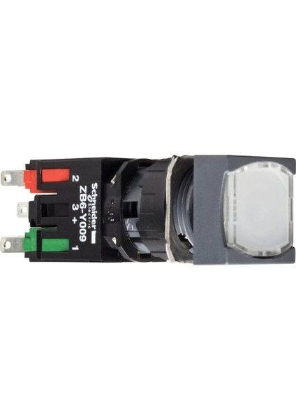 XB6CW1B1B Beyaz Kare Işıklı Buton Ø16 Yaylı Dönüş 1na 12...24V