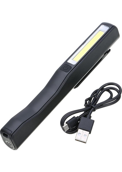 LED Işık-2 x Şarjlı Çalışma Işığı 2 x USB Şarj Kablosu-Siyah & Mavi (Yurt Dışından)