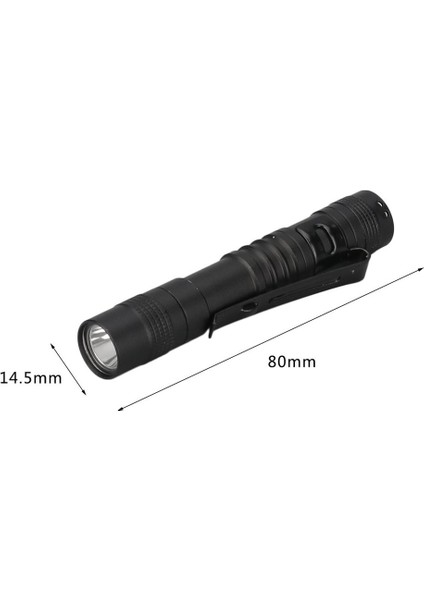 Taşınabilir Penlight Alüminyum Alaşımlı Q5 2000LM LED El Feneri Torch Su Geçirmez Siyah (Yurt Dışından)