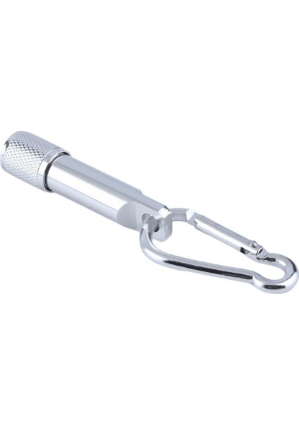 Mini Cep Taşınabilir Anahtarlık Anahtarlık LED Kamp El Feneri Torch Lamba Işığı Gümüş (Yurt Dışından)