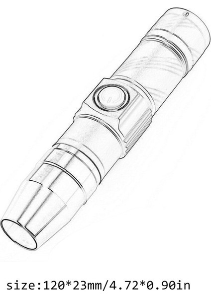 Mini LED El Feneri 365NM Muayene Lambası USB Şarj Uv Torch Işığı (Yurt Dışından)