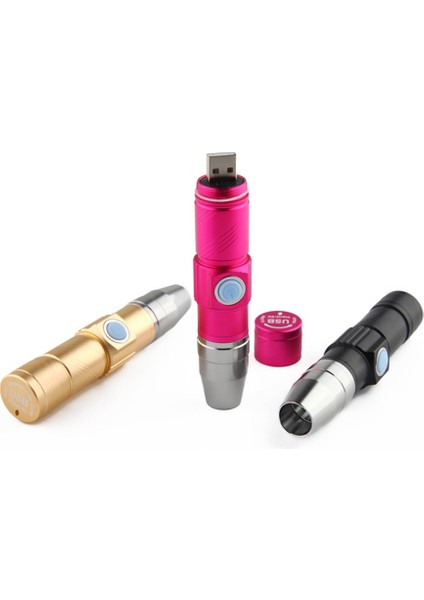 Mini LED El Feneri 365NM Muayene Lambası USB Şarj Uv Torch Işığı (Yurt Dışından)