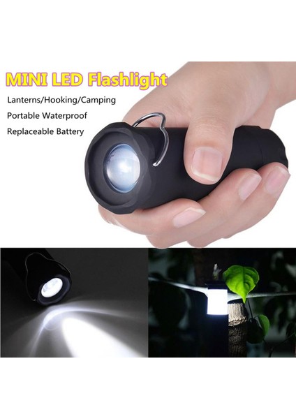 Mini Küçük Taşınabilir Su Geçirmez 1 W 3 Modu Kanca Kamp LED Fenerler Açık El Fenerleri Malzemeleri Değiştirilebilir Piller (Yurt Dışından)