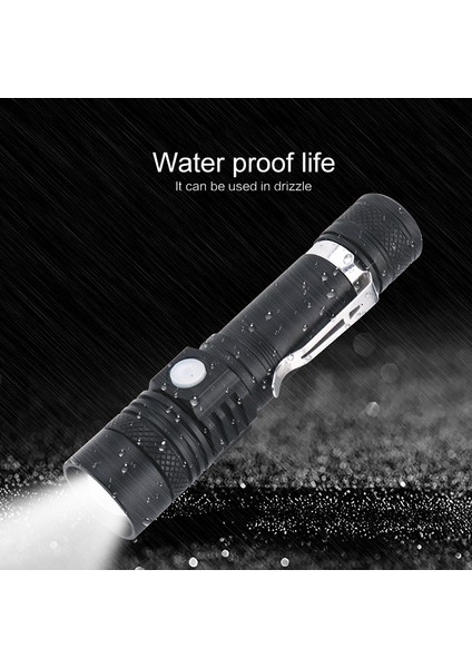 LED El Feneri USB Torch T6 Güç Yakınlaştırılabilir Bisiklet Işığı 18650 Şarj Edilebilir (Yurt Dışından)