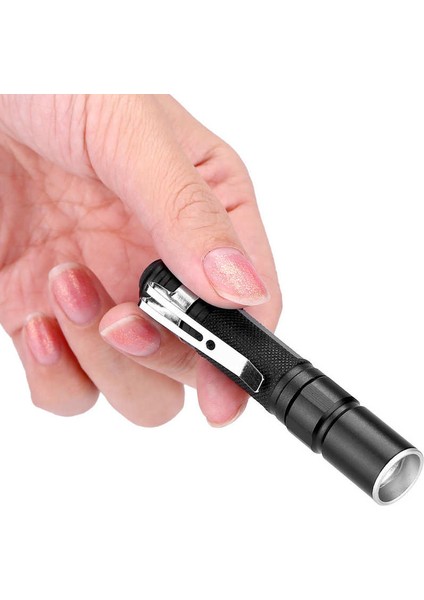 Mini Taşınabilir LED Kalem Klip El Feneri Teleskopik Zoom Işıklı Fener Lambası Açık Kamp Için (Yurt Dışından)